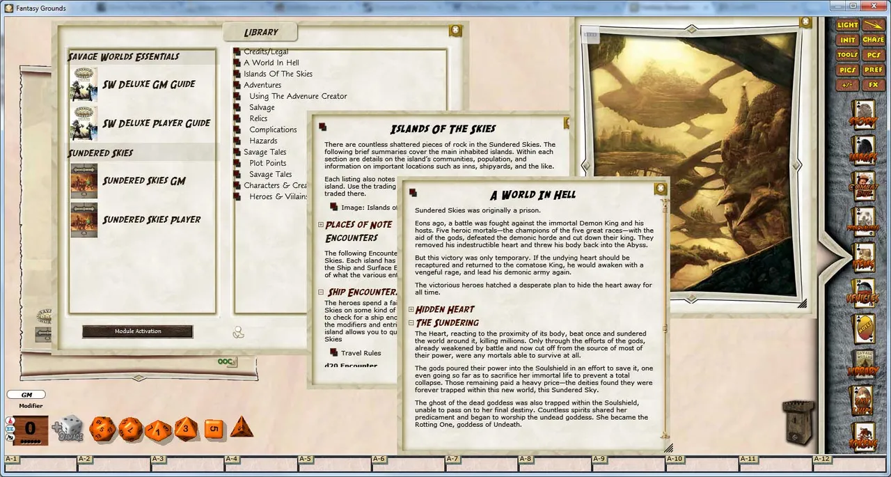 Fantasy Grounds - Savage Worlds Setting: Sundered Skies Screenshot 3