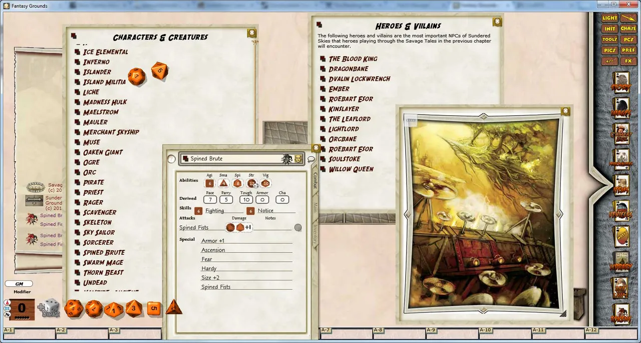 Fantasy Grounds - Savage Worlds Setting: Sundered Skies Screenshot 2