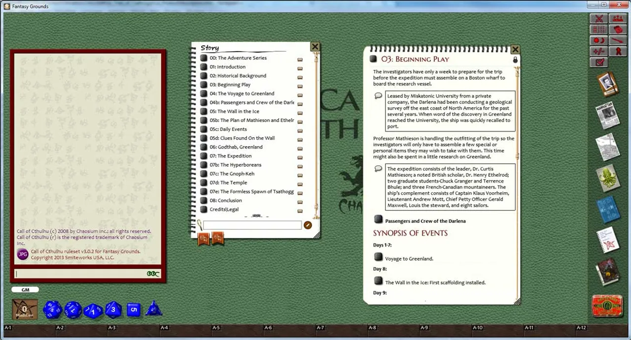 Fantasy Grounds - CoC: Trail of Tsathogghua Screenshot 3