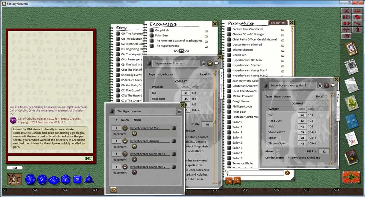 Fantasy Grounds - CoC: Trail of Tsathogghua Screenshot 1