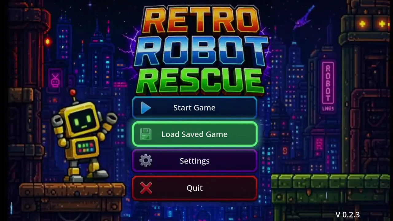Retro Robot Rescue Screenshot 0