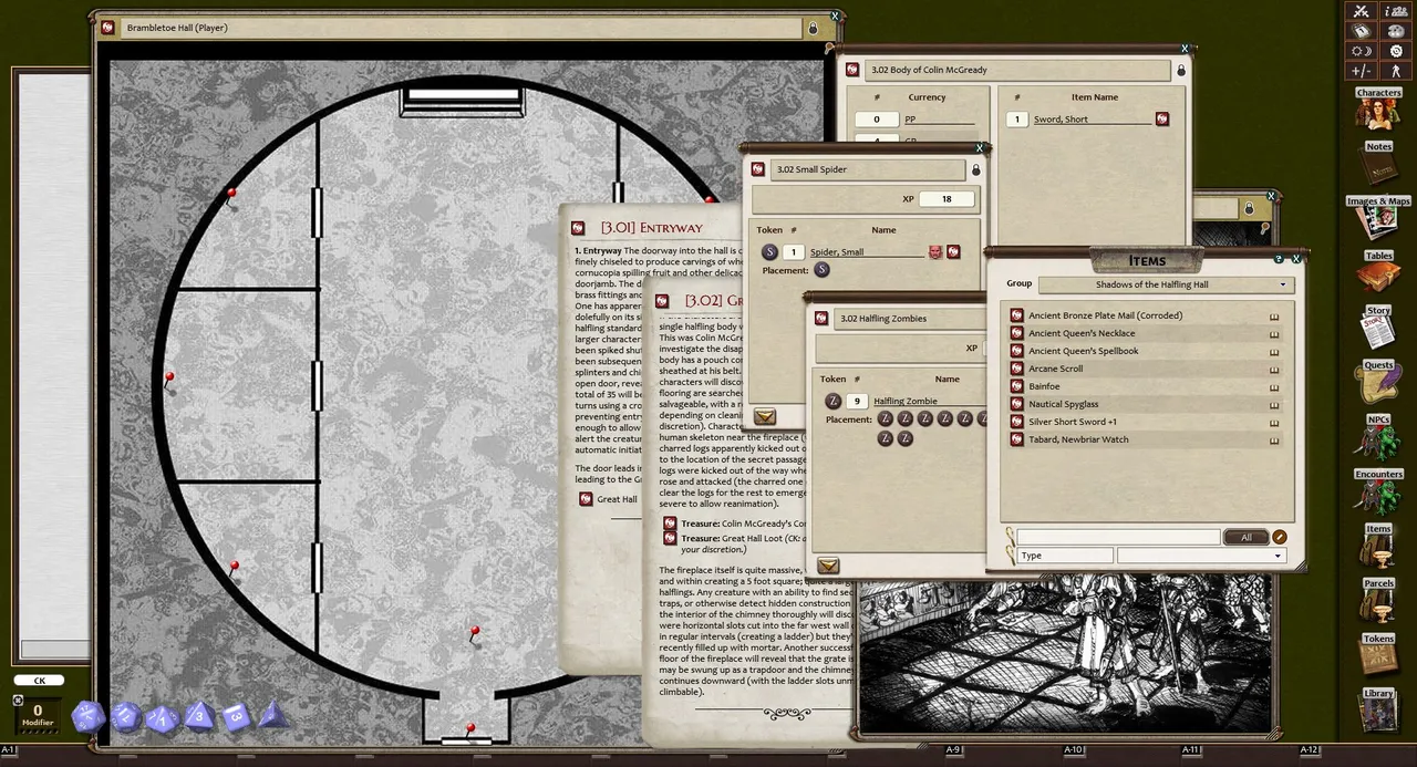 Fantasy Grounds - C&C: U1 Shadows of Halfling Hall Screenshot 2