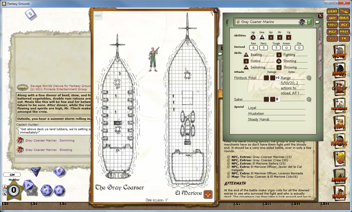 Fantasy Grounds - SW: Savage Tales #1: Privateer's Bounty! Screenshot 2