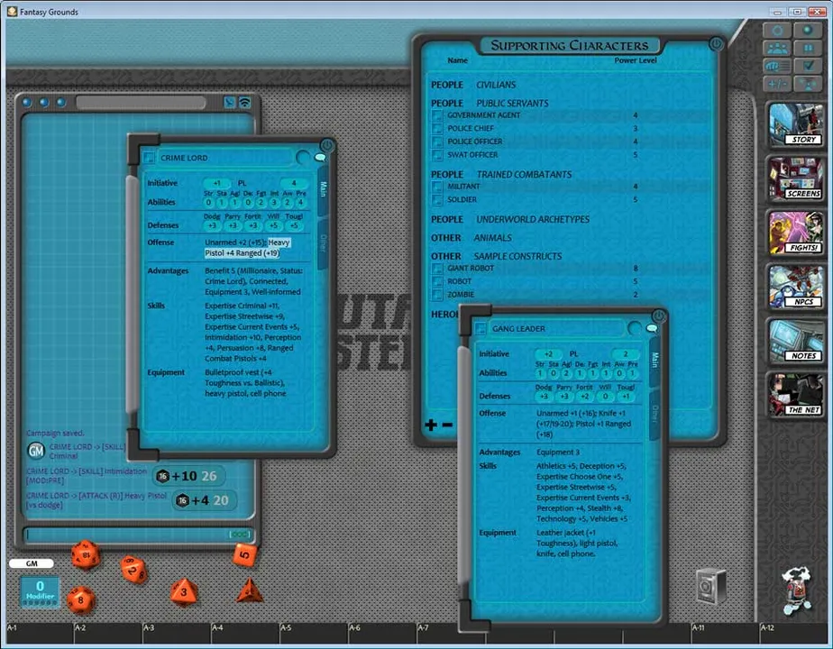 Fantasy Grounds - Mutants & Masterminds Ruleset Screenshot 3