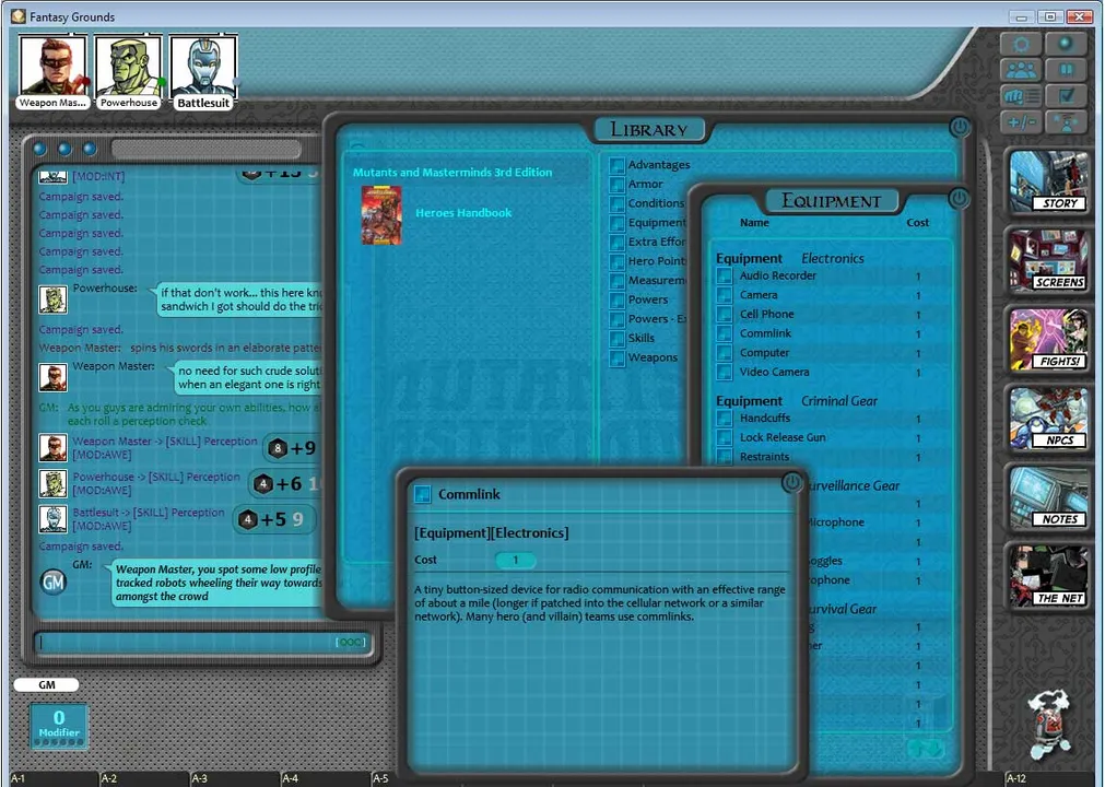 Fantasy Grounds - Mutants & Masterminds Ruleset Screenshot 5