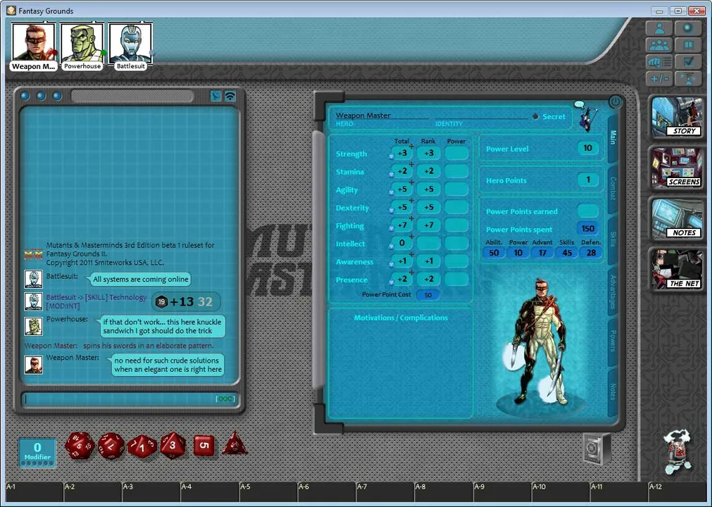 Fantasy Grounds - Mutants & Masterminds Ruleset Screenshot 1