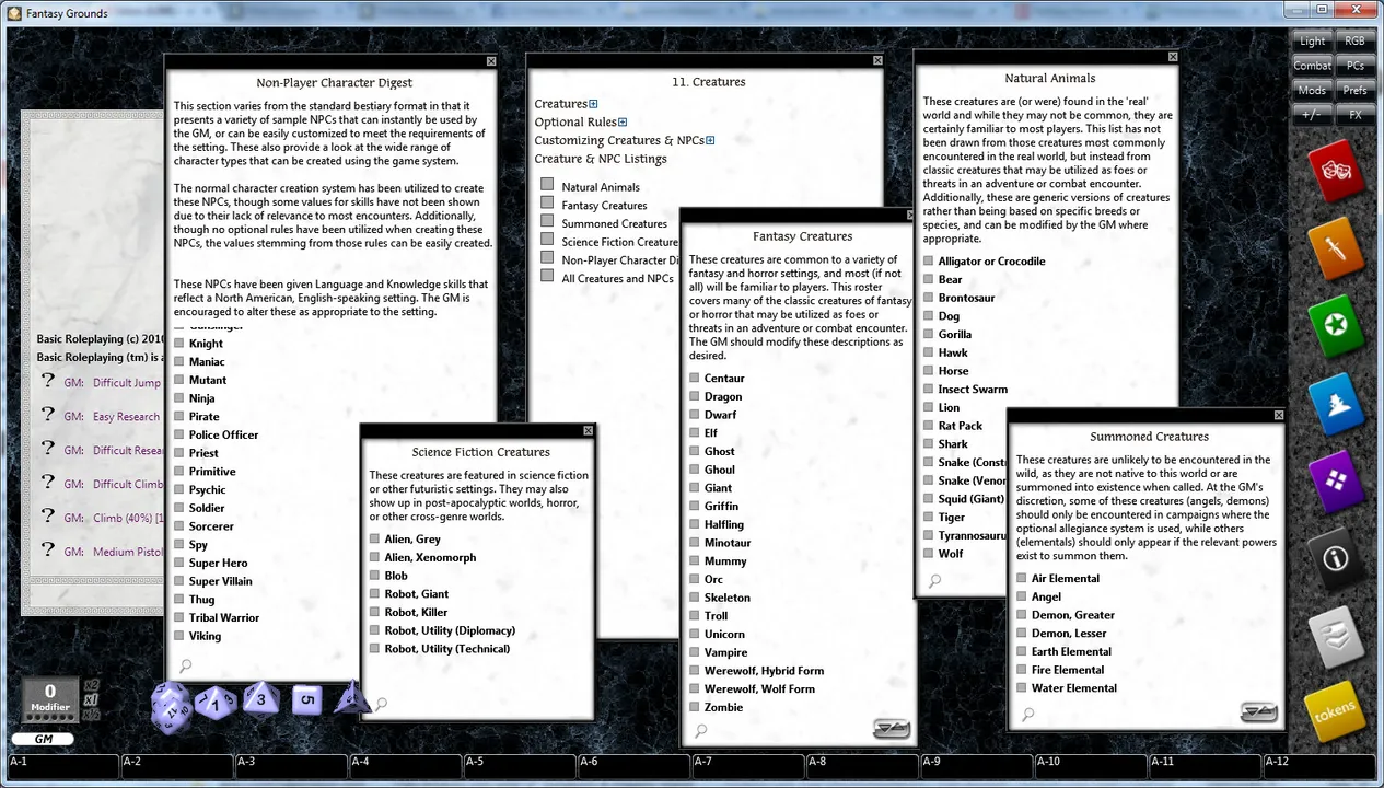 Fantasy Grounds - Basic Roleplaying (BRP) Ruleset Screenshot 6
