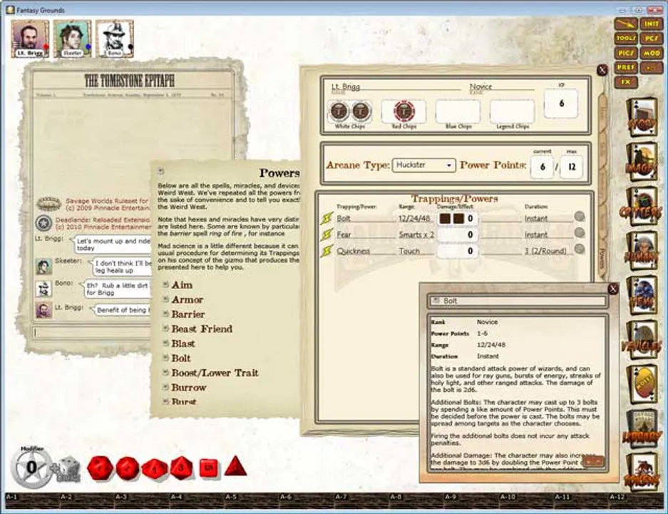 Fantasy Grounds - Deadlands Reloaded: For Whom the Whistle Blows Screenshot 2