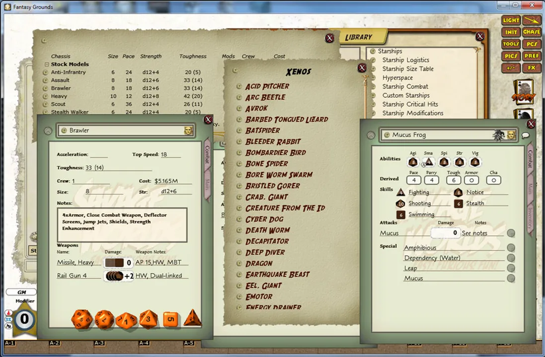 Fantasy Grounds - Savage Worlds: Science Fiction Companion Screenshot 2