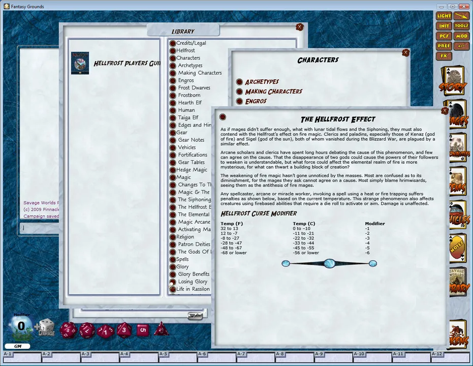 Fantasy Grounds - Savage Worlds: Hellfrost Player's Guide Screenshot 0