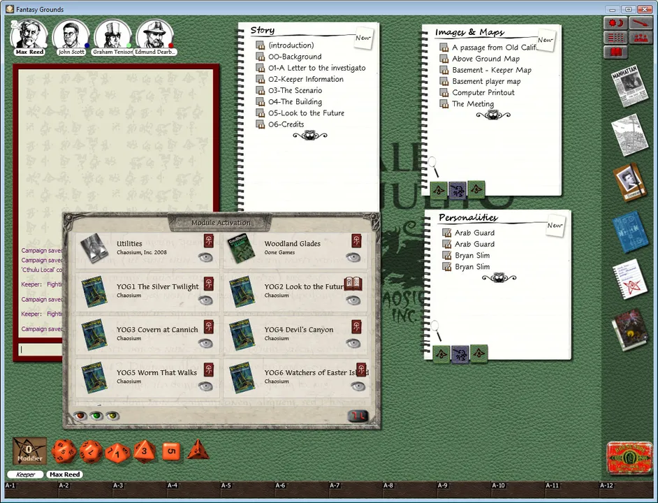 Fantasy Grounds - Call of Cthulhu: Shadows of Yog-Sothoth Screenshot 4
