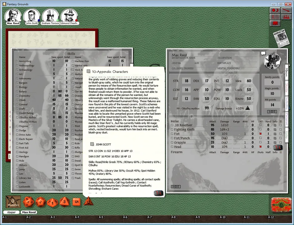 Fantasy Grounds - Call of Cthulhu: Shadows of Yog-Sothoth Screenshot 5