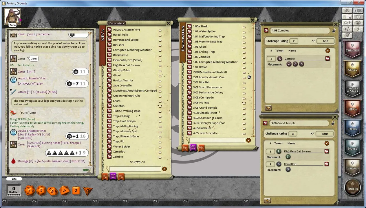Fantasy Grounds - PFRPG Compatible Adventure: Cipactli's Maw - One on One Adventure #15 Screenshot 0