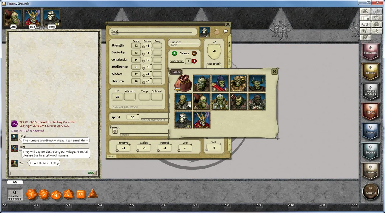 Fantasy Grounds - PixelFigs Half-Orcs Token and Portrait Pack Screenshot 0