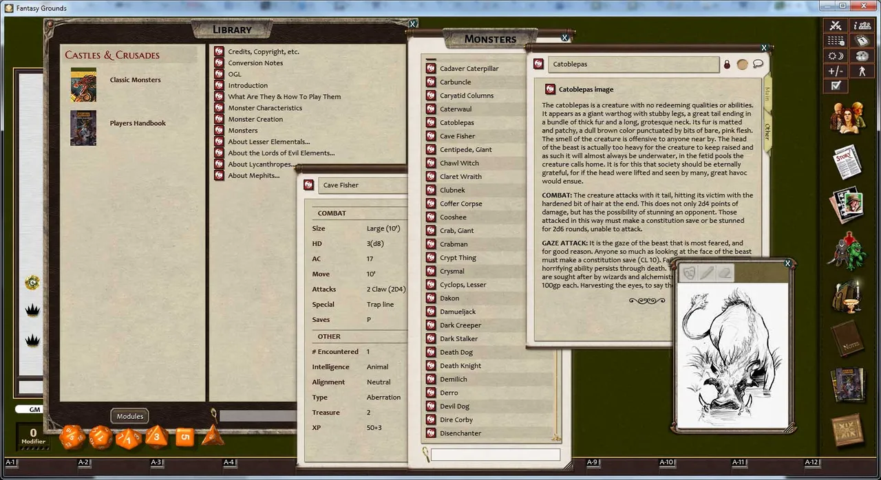 Fantasy Grounds - C&C: Classic Monsters Screenshot 1