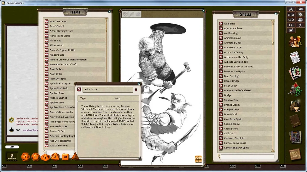 Fantasy Grounds - C&C: Of Gods and Monsters Screenshot 1