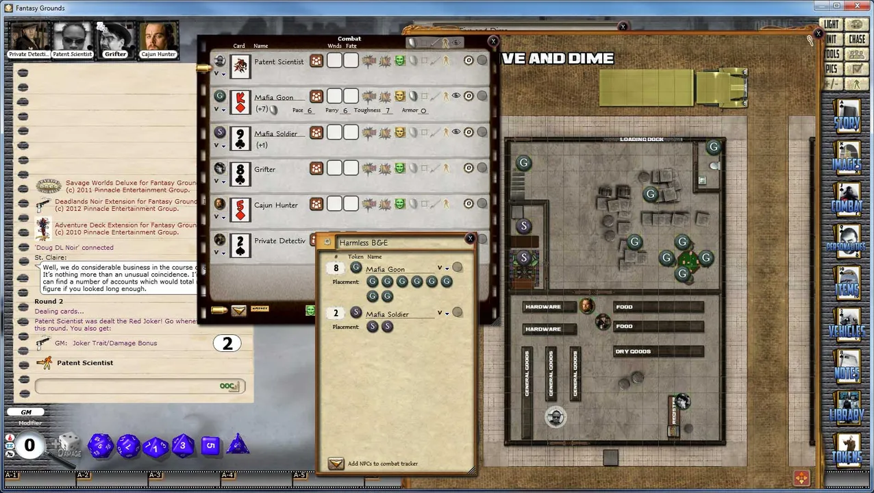 Fantasy Grounds - Deadlands Noir: The Case of the Jumbo Shrimp Screenshot 1