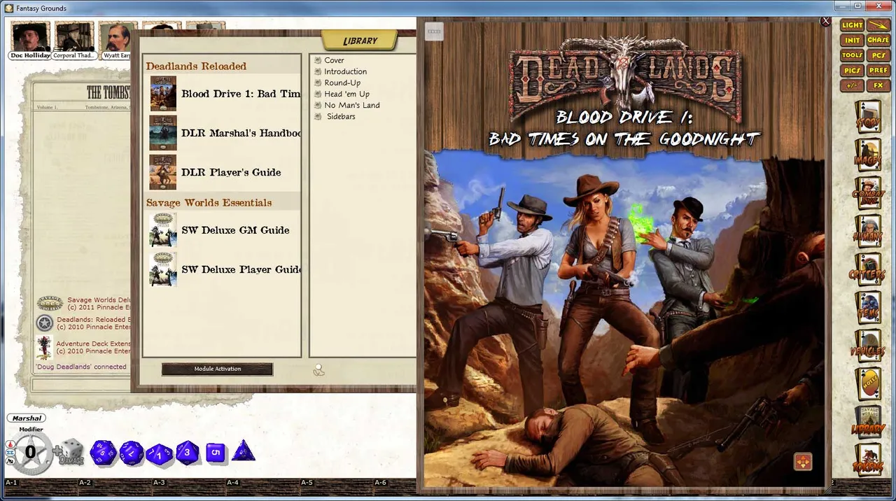 Fantasy Grounds - Deadlands Reloaded: Blood Drive 1 Screenshot 2