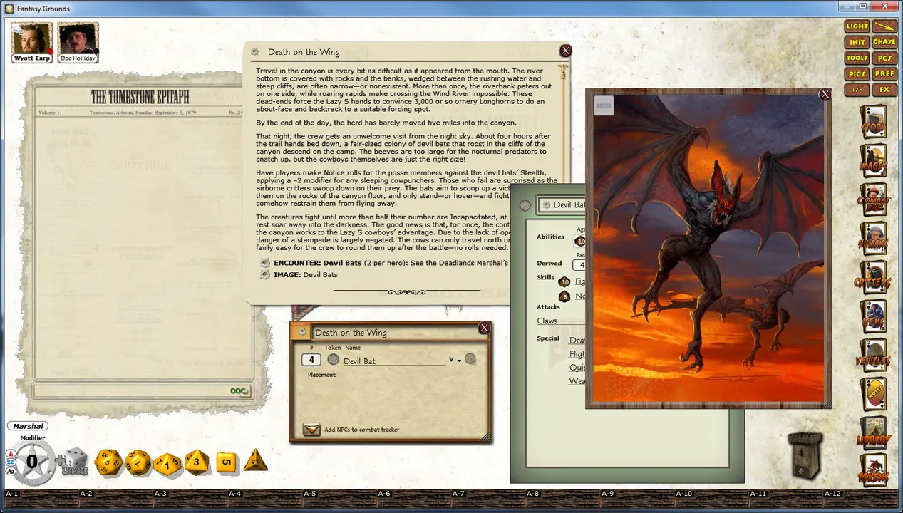 Fantasy Grounds - Deadlands Reloaded: Blood Drive 2 Screenshot 4