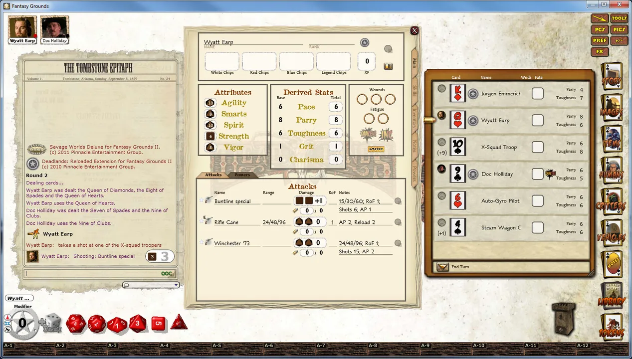 Fantasy Grounds - Deadlands Reloaded: Blood Drive 2 Screenshot 3