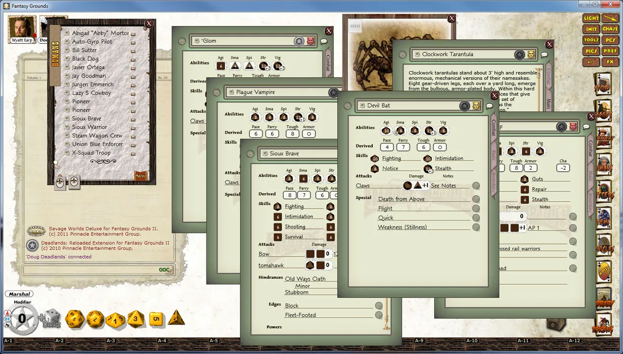 Fantasy Grounds - Deadlands Reloaded: Blood Drive 2 Screenshot 2