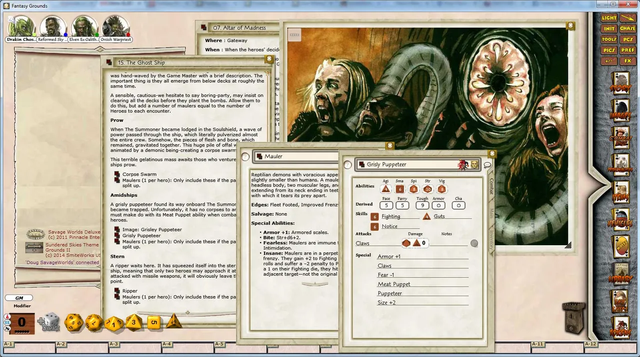 Fantasy Grounds - Sundered Skies #2 Fate of the Summoner Screenshot 1