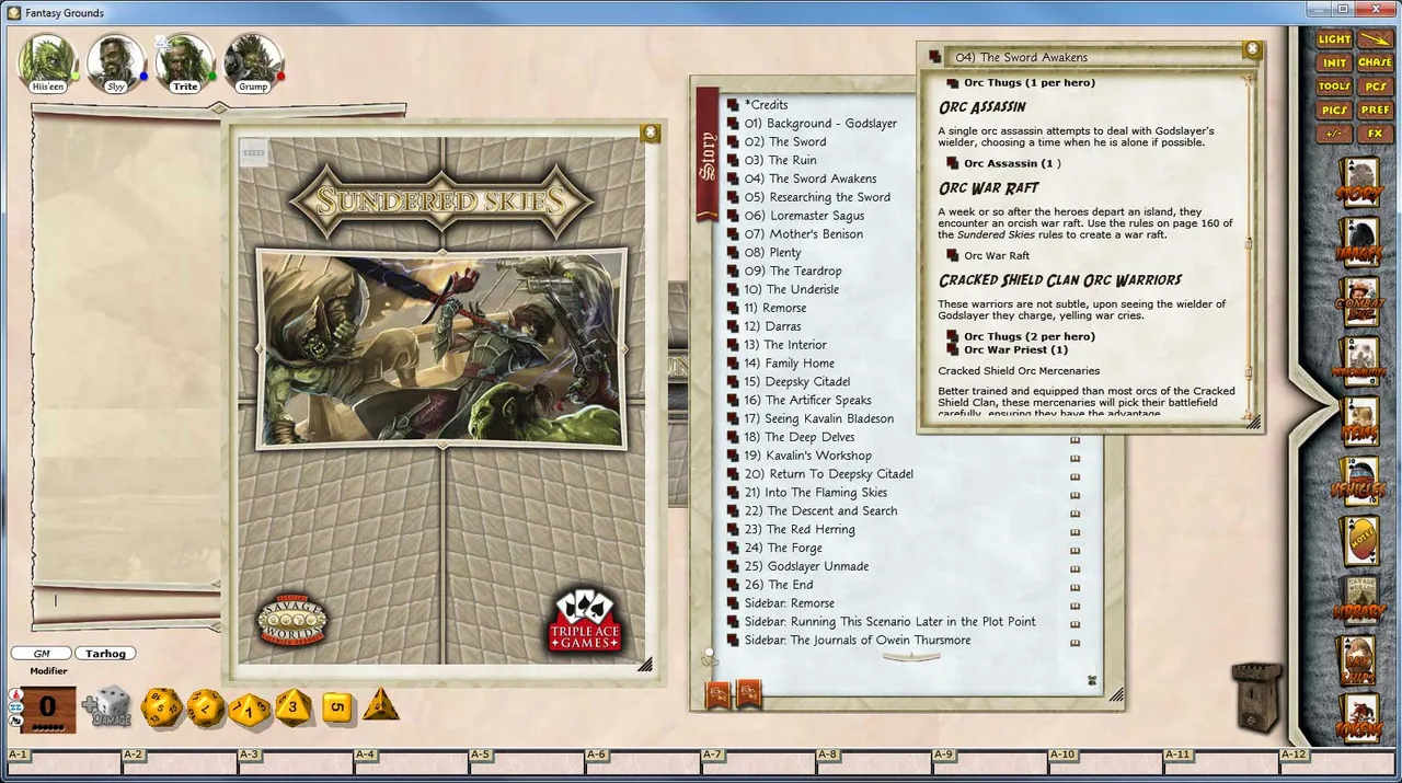 Fantasy Grounds - Sundered Skies #3 Blade of Destiny Screenshot 4