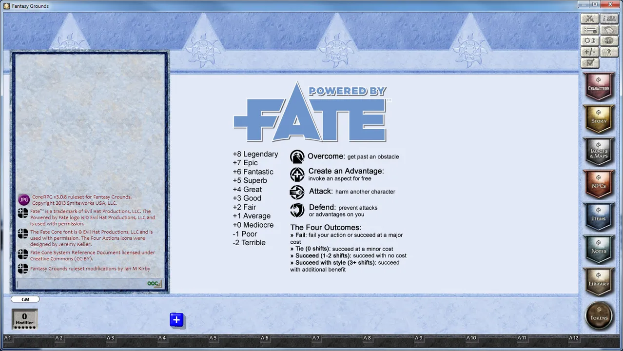 Fantasy Grounds - FATE Core Ruleset Screenshot 0