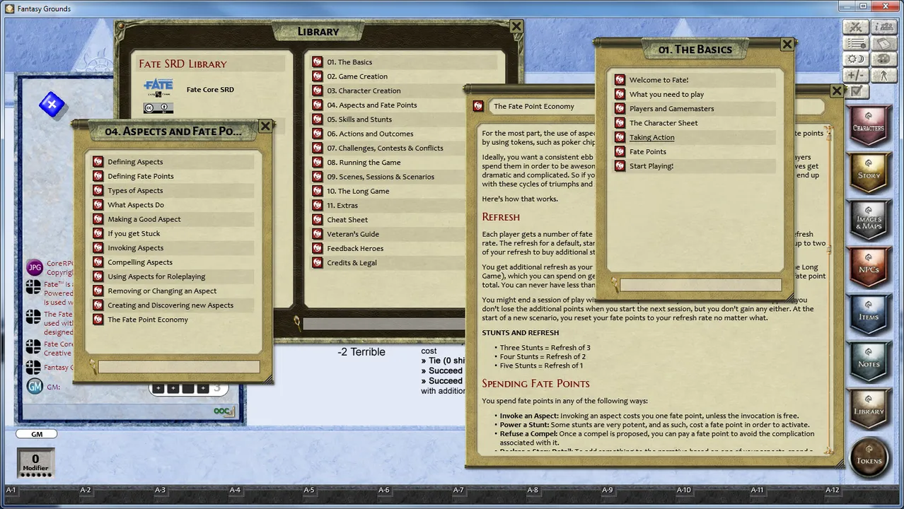 Fantasy Grounds - FATE Core Ruleset Screenshot 2