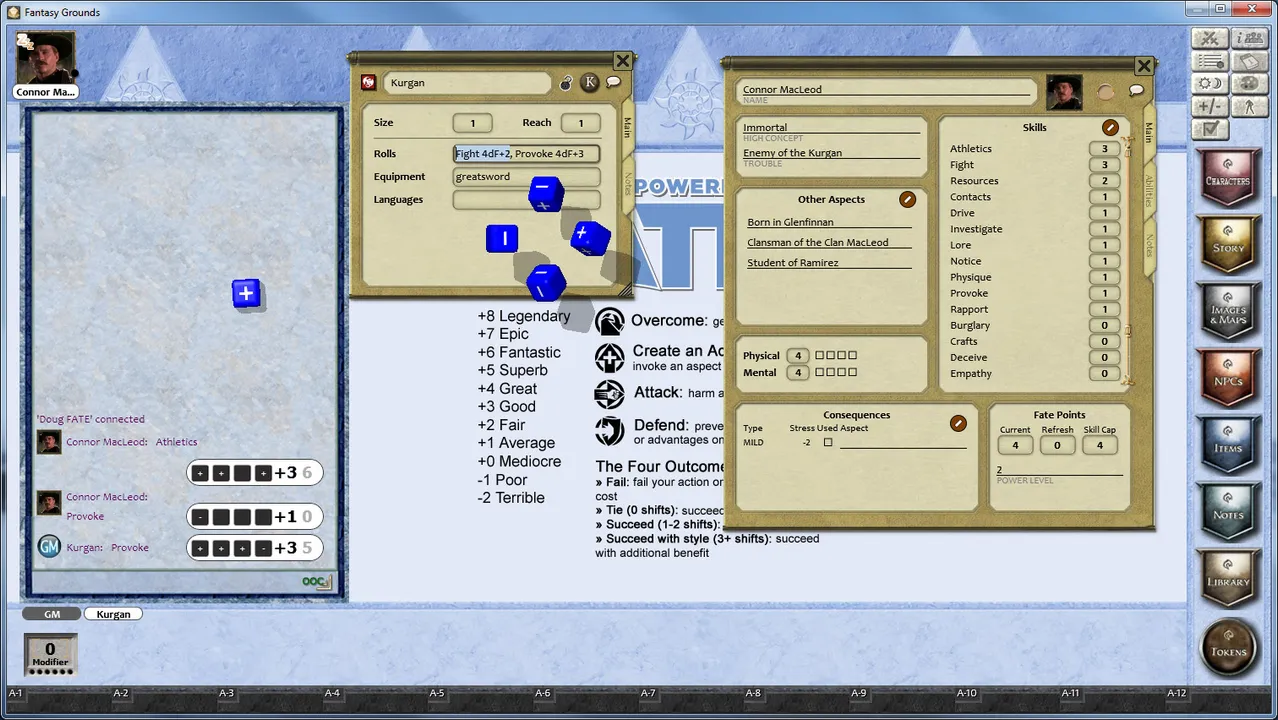 Fantasy Grounds - FATE Core Ruleset Screenshot 1