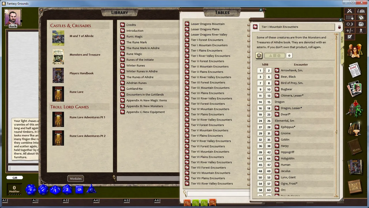 Fantasy Grounds - C&C: Rune Lore Screenshot 3