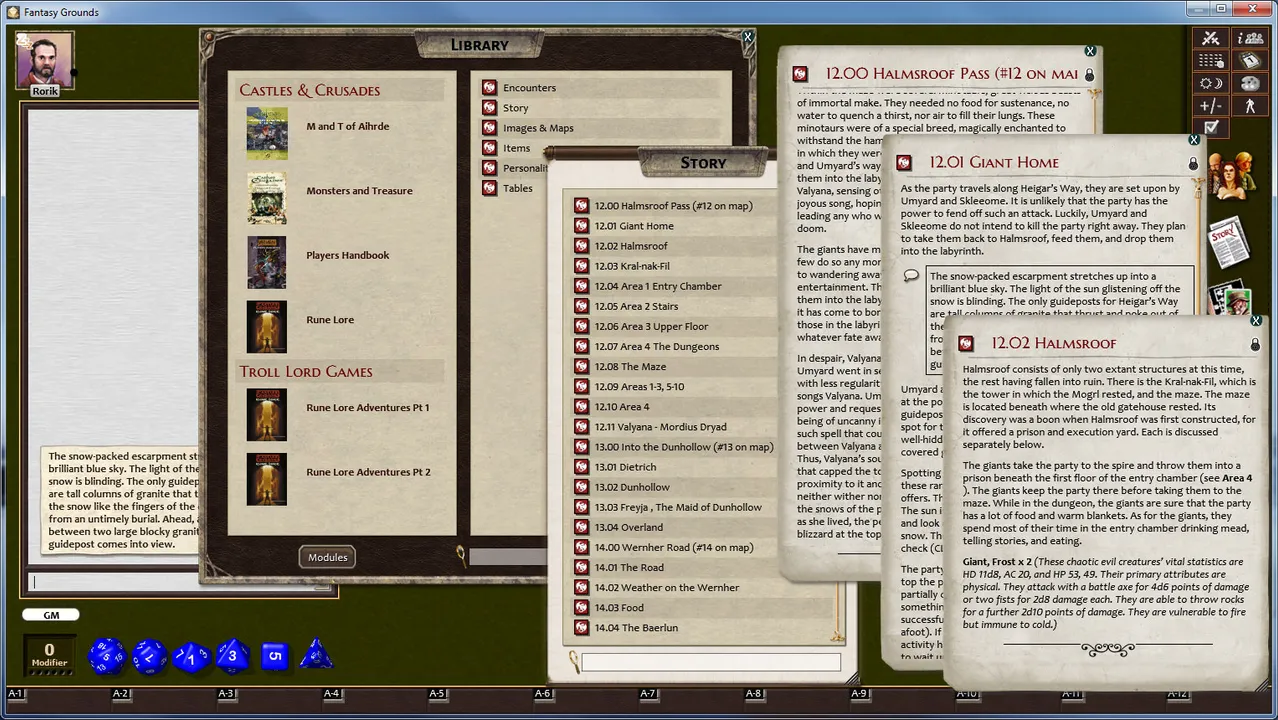 Fantasy Grounds - C&C: Rune Lore Screenshot 5