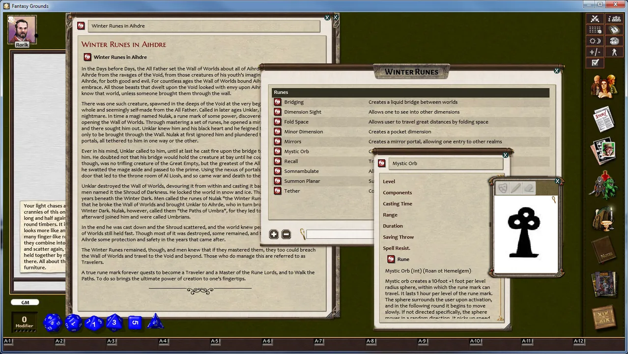 Fantasy Grounds - C&C: Rune Lore Screenshot 2
