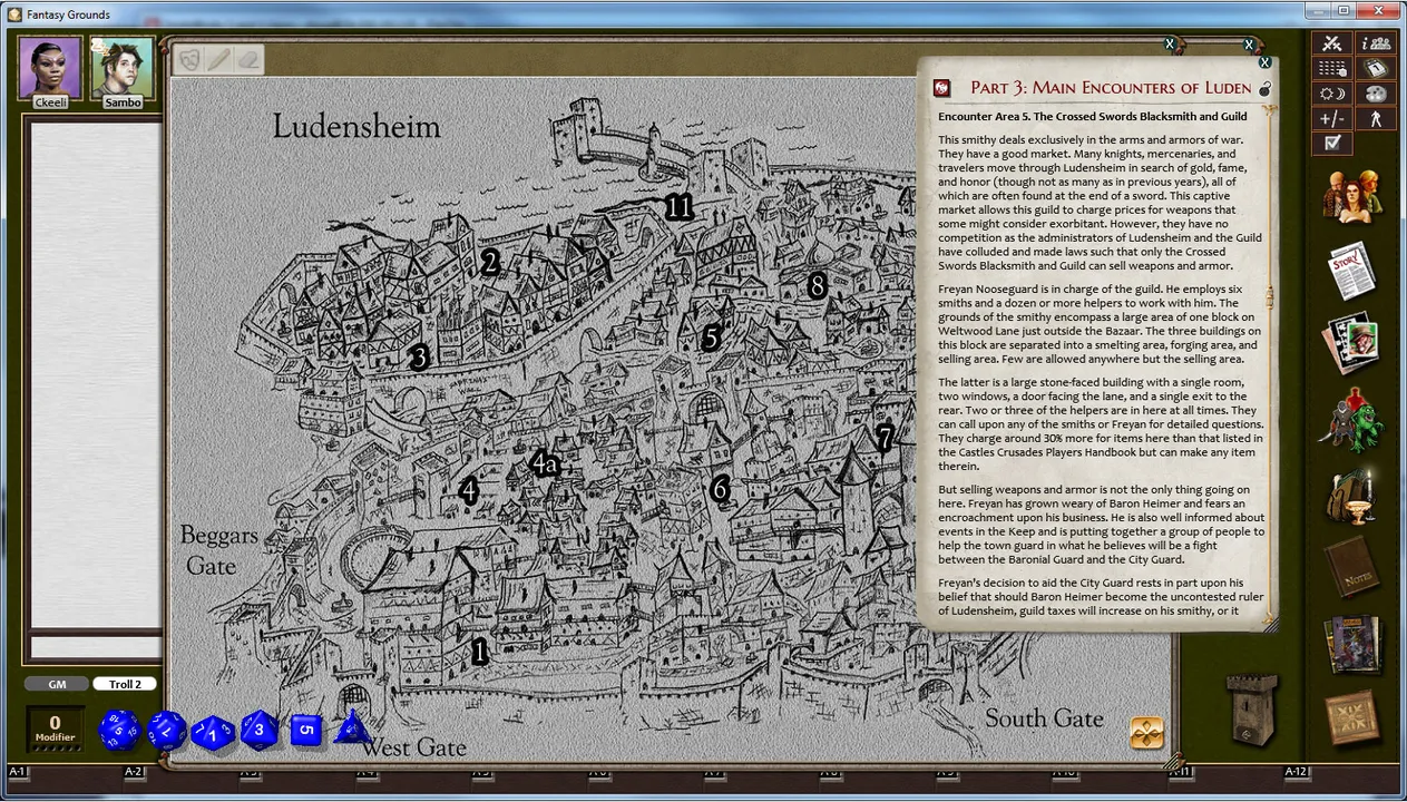 Fantasy Grounds - C&C: A4 Usurpers of the Fell Axe Screenshot 4