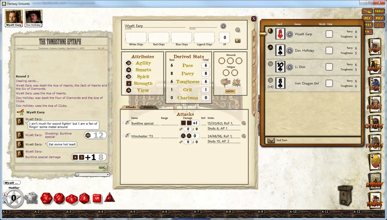 Fantasy Grounds - Deadlands Reloaded: Blood Drive 3 Screenshot 1