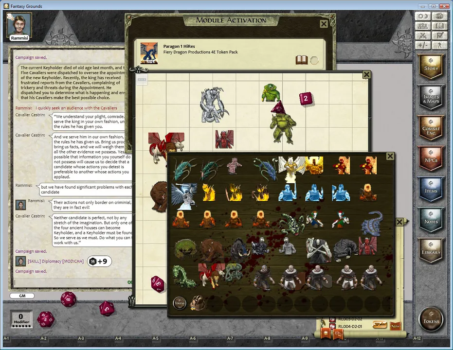 Fantasy Grounds - Counter Collection 4E Paragon 1 Screenshot 0