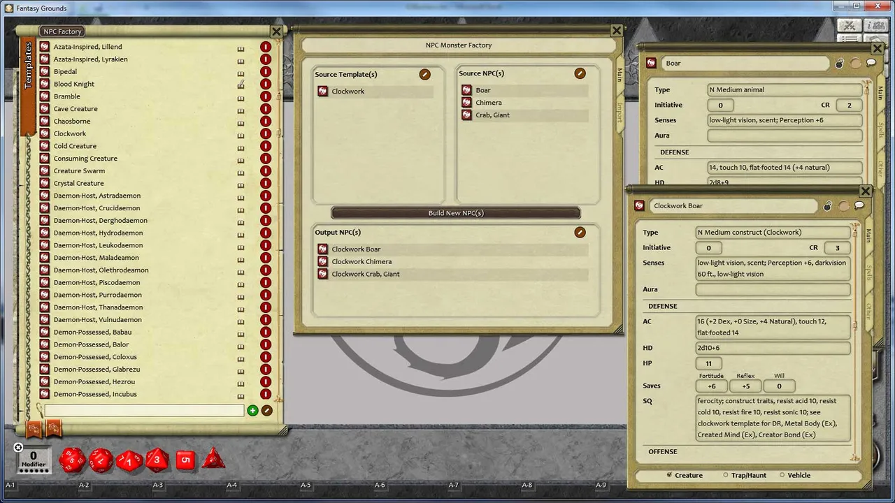 Fantasy Grounds - 3.5E/PFRPG Advanced Bestiary Screenshot 0