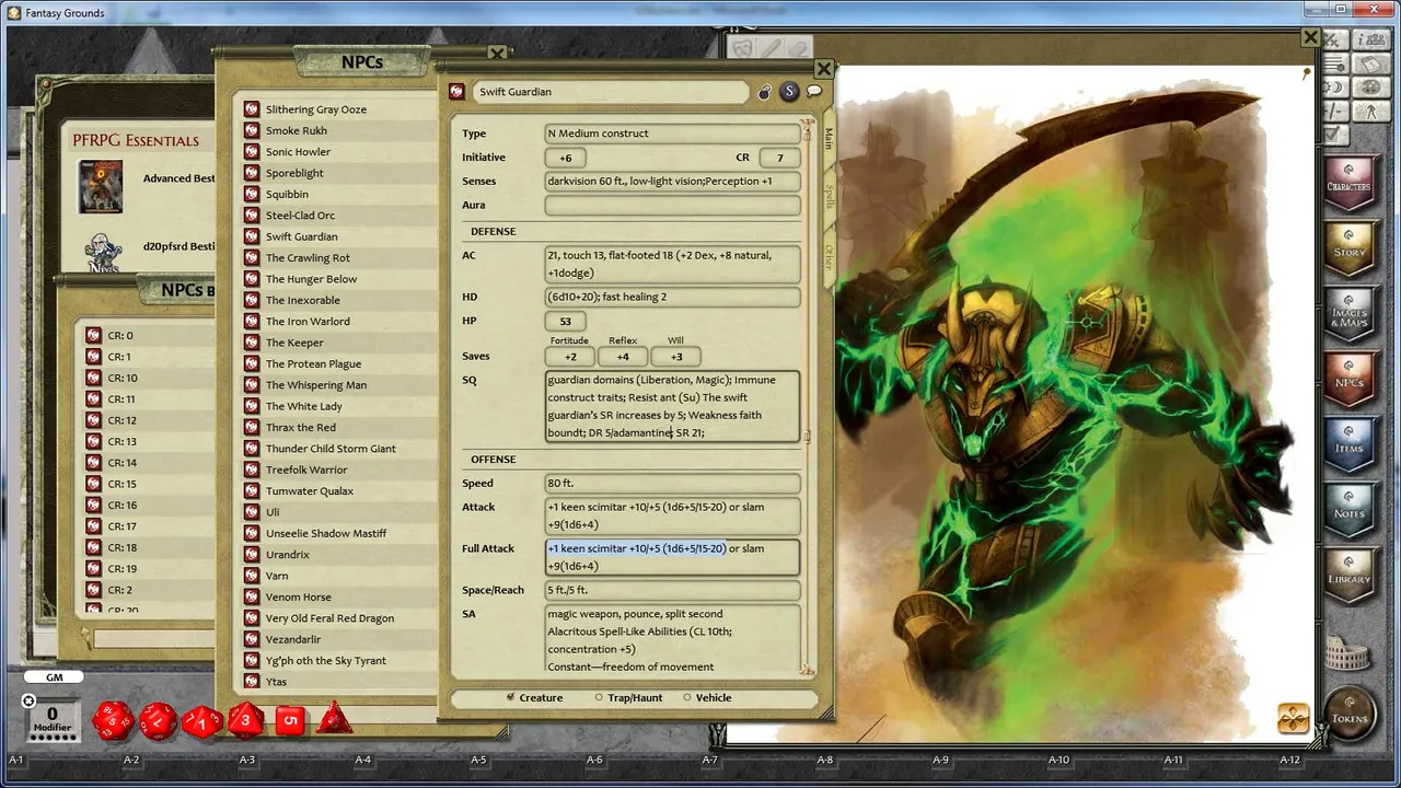Fantasy Grounds - 3.5E/PFRPG Advanced Bestiary Screenshot 1