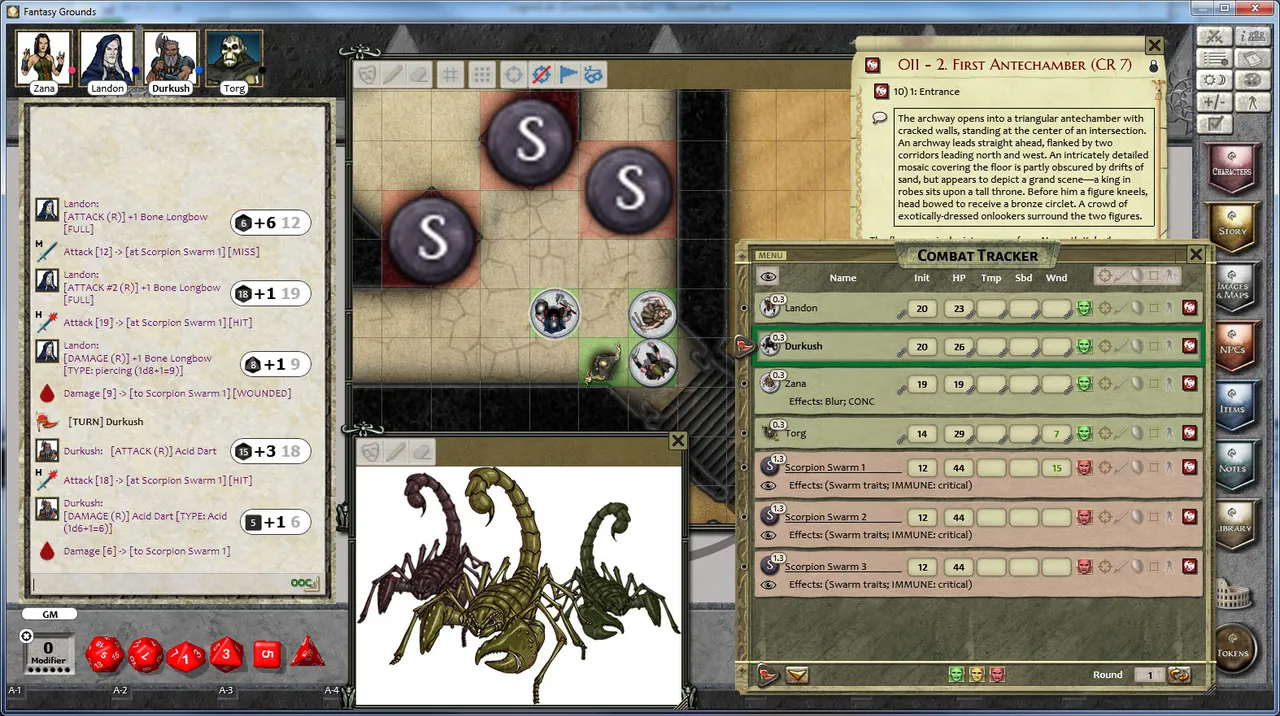 Fantasy Grounds PFRPG Compatible Adventure: B19 - Tower of Screaming Sand Screenshot 1