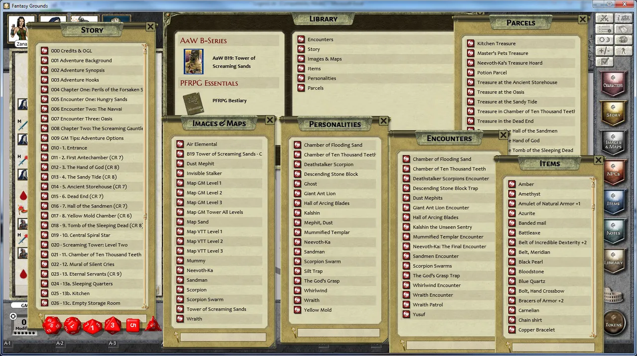 Fantasy Grounds PFRPG Compatible Adventure: B19 - Tower of Screaming Sand Screenshot 3