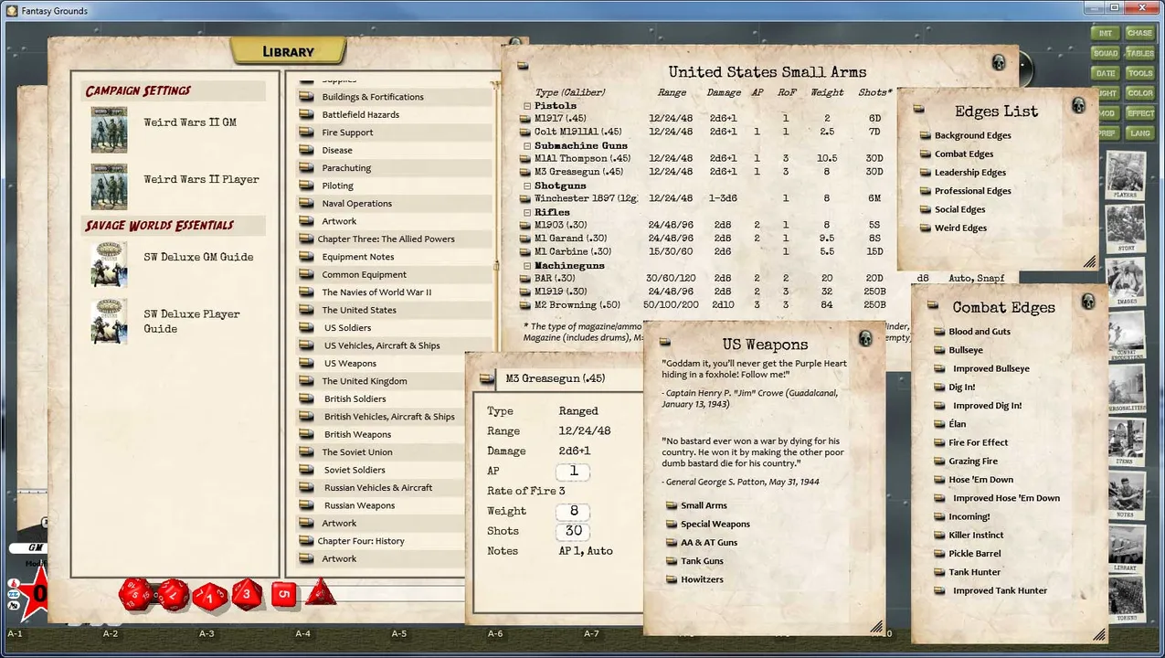 Fantasy Grounds - Savage Worlds Setting: Weird Wars II Screenshot 4