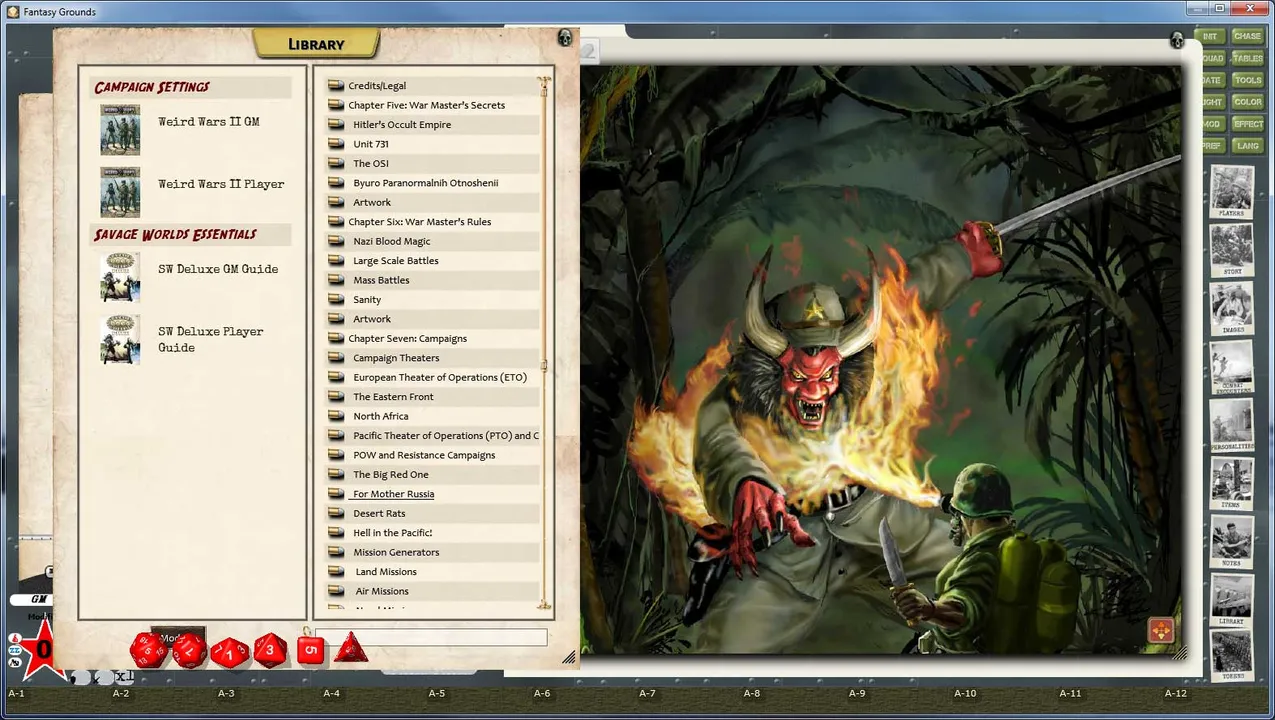 Fantasy Grounds - Savage Worlds Setting: Weird Wars II Screenshot 3