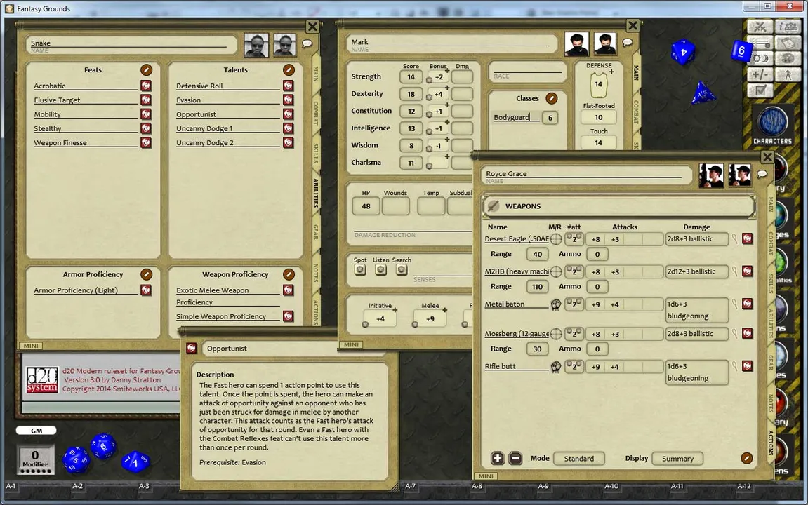 d20 Modern SRD Ruleset Screenshot 5