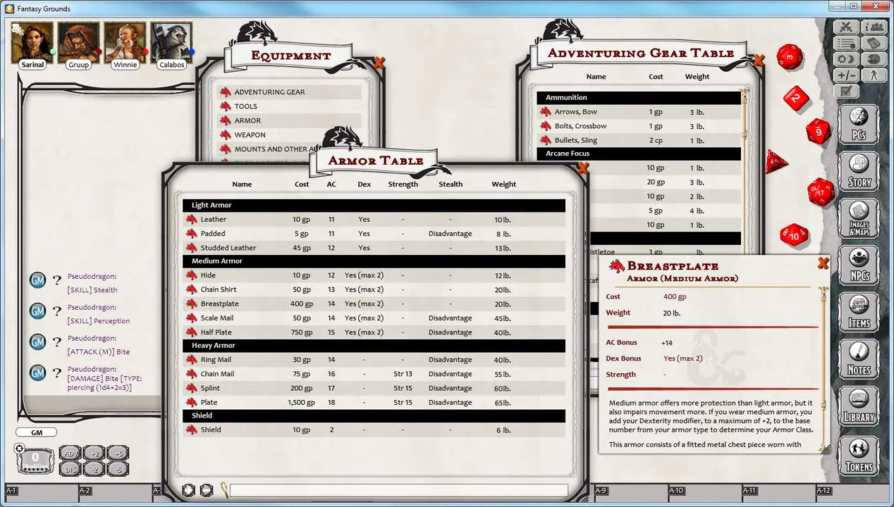 Fantasy Grounds - D&D Player's Handbook Screenshot 6