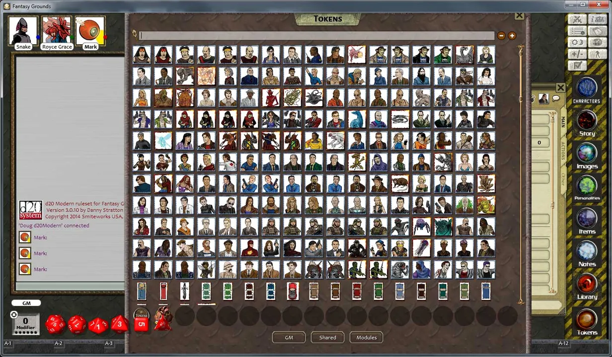 Fantasy Grounds - Fiery Dragon Modern & Sci-Fi Token and Portrait Pack Screenshot 3