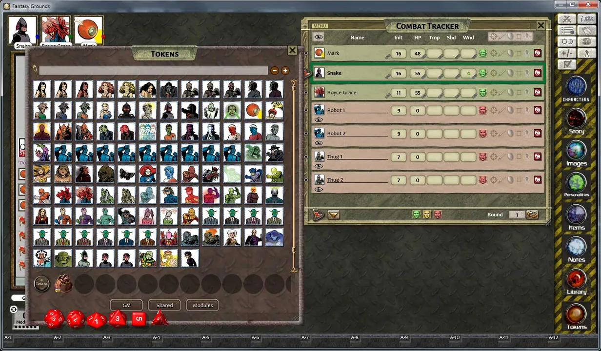 Fantasy Grounds - Fiery Dragon Modern & Sci-Fi Token and Portrait Pack Screenshot 2