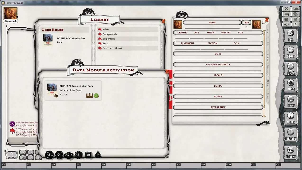 Fantasy Grounds - D&D Character Customization Pack Screenshot 1