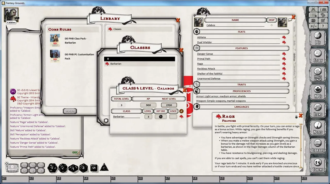 Fantasy Grounds - D&D Barbarian Class Pack Screenshot 3