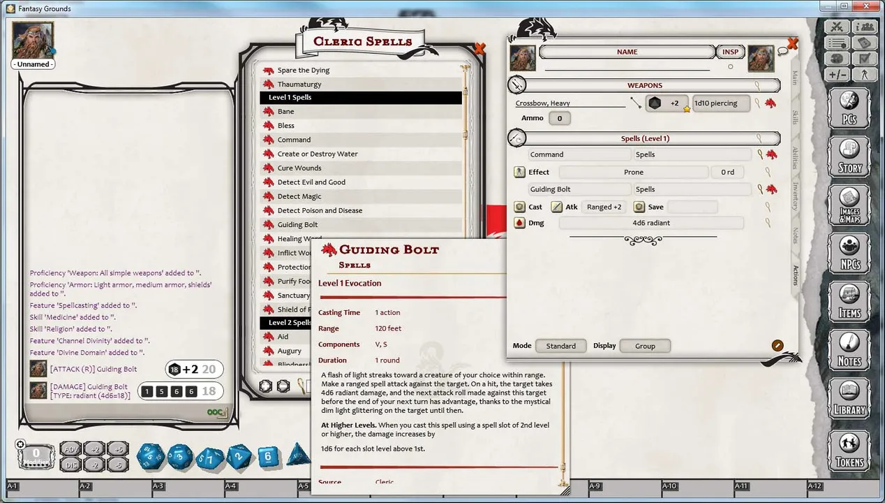 Fantasy Grounds - D&D Cleric Class Pack Screenshot 3