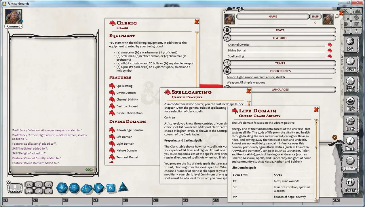 Fantasy Grounds - D&D Cleric Class Pack Screenshot 1